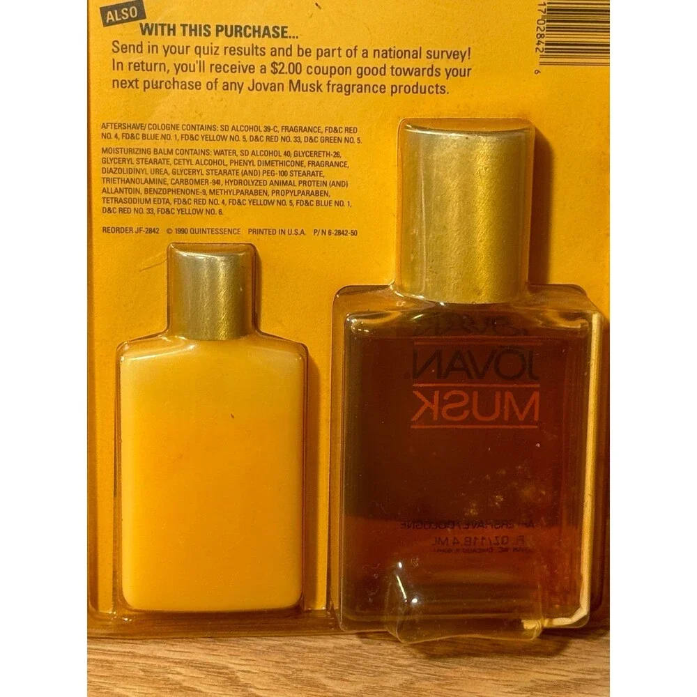 Vintage NOS Jovan Musk Aftershave / Cologne Moisturizing‎ Balm Set